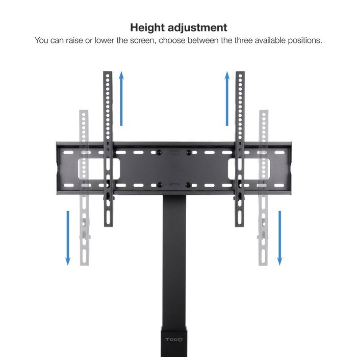 TooQ Soporte FS2285M-B de Suelo para TV 37-70" hasta 40 kg con Inclinación ±35° y Gestor Cables - Negro